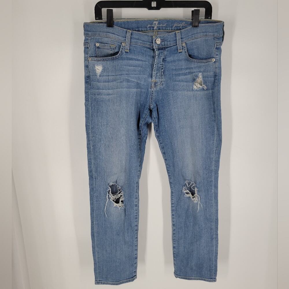 7 For All Mankind Josephina Skinny Boyfriend Jeans 28